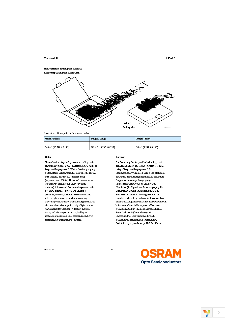 LP A675-N1P2-25-Z Page 16